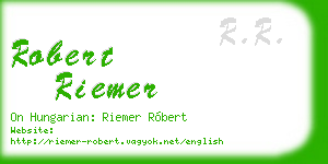 robert riemer business card
